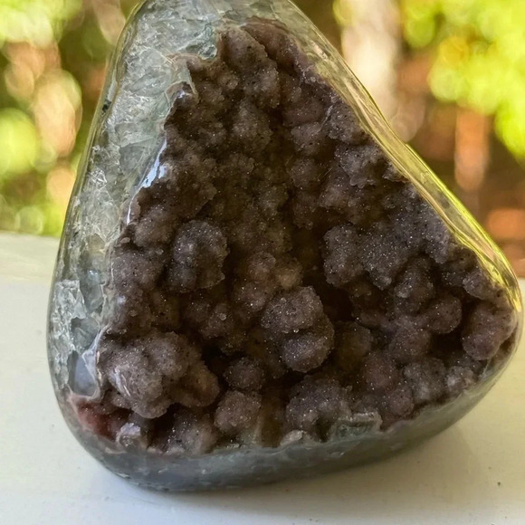 Rare AAAA-Quality Magenta Amethyst Uruguay Stunning Rare Color Crystal Cut Base - Picture 9 of 12